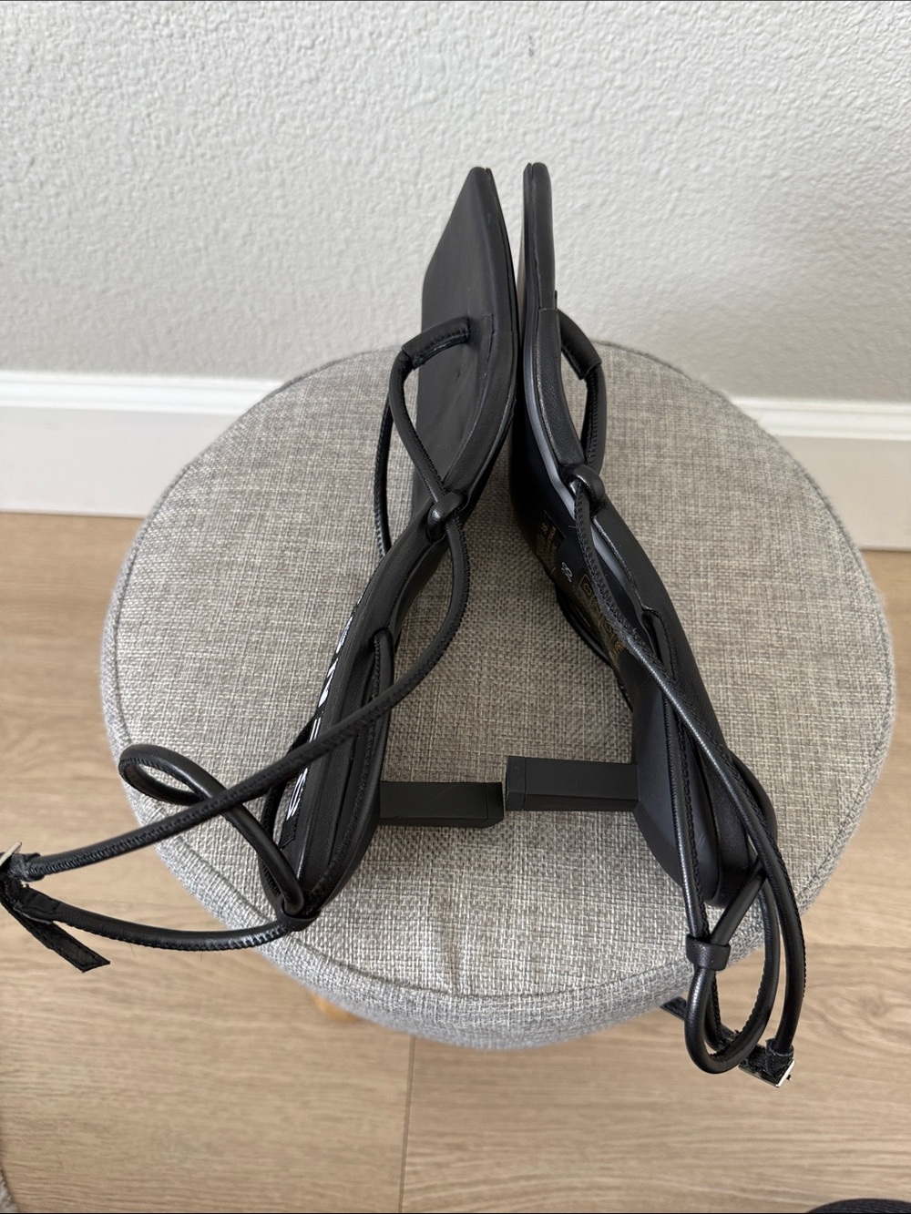 Senso Black Wella Strappy Swuare Toe Kitten Spool Sandal Heel Au 38 Us 7.5/8 View 6